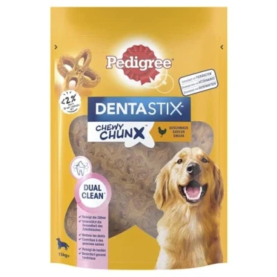 Imagen de Pedigree® Dentastix Chewy Chunx Bocadillos para Perros Grandes de más 15 kg, con Pollo, 5 x 68 g