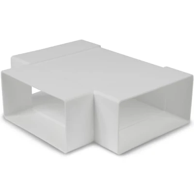 Imagen de Repa Market 110 x 55 mm / 11 5,5 cm, canal rectangular en T para conexión de plano Sistema ventilación, calefacción, refrigeración Adaptador 3 vías