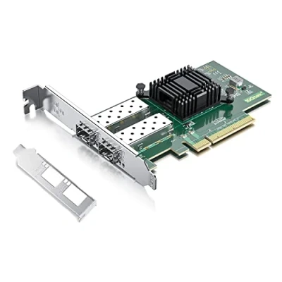 Imagen de Tarjeta de Red PCIE 10 GB para Intel X520 DA2, Puertos SFP + duales, Chip 82599ES, LAN Ethernet PCI Express 10G Compatible con Windows Server, Win7 / 8/10, Linux, VMware
