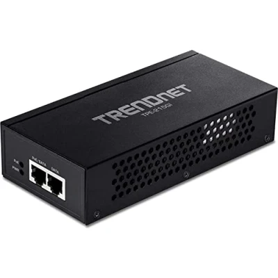 Imagen de TRENDnet Inyector PoE+ de 2,5 G, TPE 215GI, PoE (15,4 W) o (30 W), Convierte un Puerto no a 2.5G, Compatible con 2.5GBASE T, Fuente alimentación integrada, Red