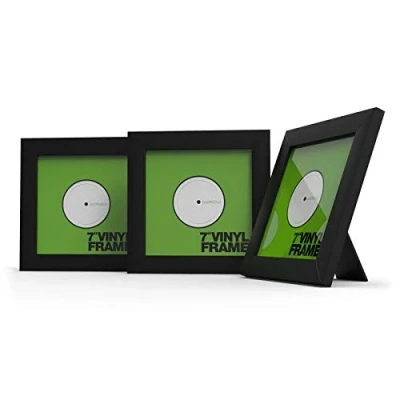 Imagen de Reloop Glorious Vinyl Frame Set 7&quot; Black 3 Marcos de Cubiertas Vinilo para Discos 7&#039;&#039;, Fácil Montaje e Intercambio Sus Vinilo, Negro