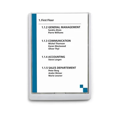 Imagen de Durable 486702 Identificador para puertas CLICK SIGN A4 vertical, 210 x 297 mm pegar o atornillar, blanca