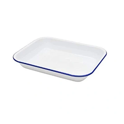 Imagen de Bandeja para hornear esmaltada, color blanco, 37 cm x 29,5