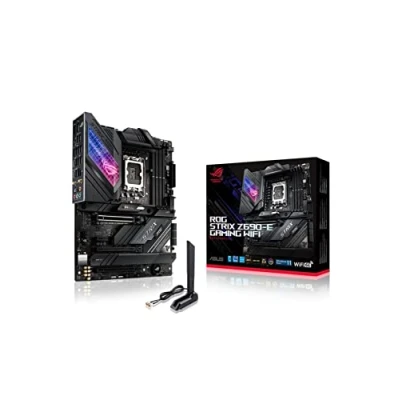 Imagen de ASUS ROG Strix Z690 E Gaming Placa base Intel LGA 1700 ATX (VRM de 18+1 fases, DDR5, PCIe 5.0, M.2 Combo Sink, Wi Fi 6E, LAN 2.5 GB, cinco M.2, tarjeta hyper y Aura Sync)