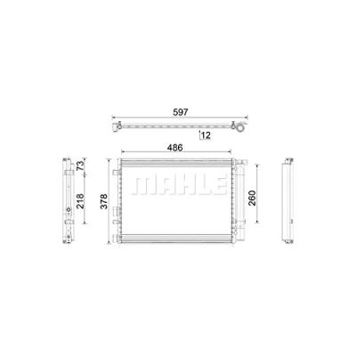 Imagen de Condensador, aire acondicionado MAHLE ORIGINAL AC 916 000P