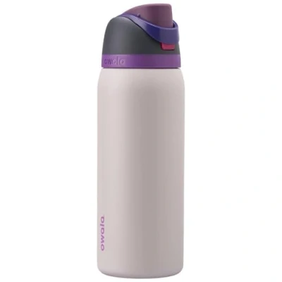 Imagen de Owala FreeSip Botella de agua acero inoxidable aislada con pajilla para deportes y viajes, a prueba fugas, sin BPA, 945 ml, campo ensueño