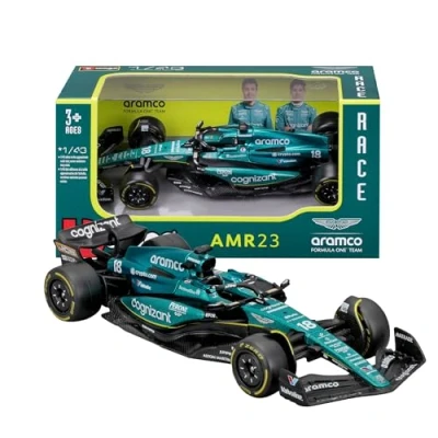 Imagen de Fórmula 1 Aston Martin F1 Team AMR23 L. STROLL N. 18 temporada 2023 Escala 1:43 12 cm BBurago 38090
