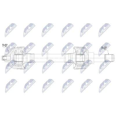 Imagen de NTY NPW BM 238 Árbol de Transmisión Eje trasero izquierda 730mm automática