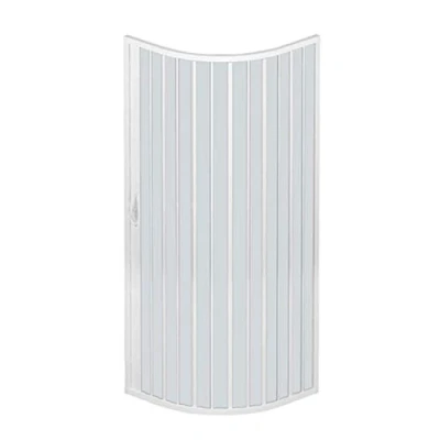 Imagen de ROLLPLAST PINTO Mampara de Ducha 75x75 CM Semicircular PVC Mod. Scorpione con Apertura Lateral