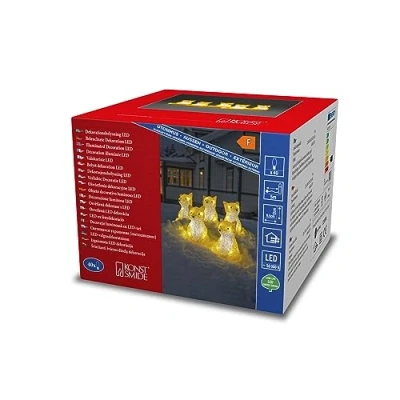 Imagen de Konstsmide Zorros acrílicos LED, Claro, Five Baby Foxes