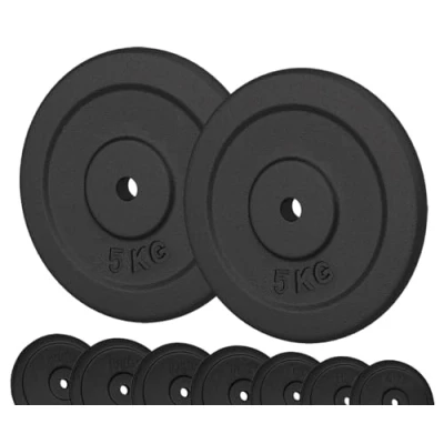 Imagen de G5 HT SPORT Discos de Hierro Fundido, diámetro del Orificio, 25 mm, 2 Unidades 5 kg, Adultos Unisex, x kg