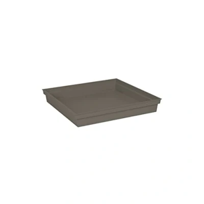 Imagen de EDA Platillo cuadrado Toscana 40 cm para maceta cuadrada 50 x 5,9 topo