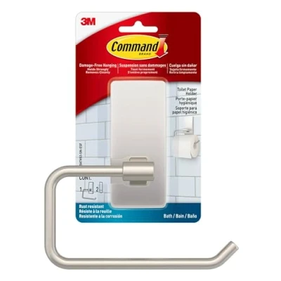 Imagen de Command Portarrollos de Papel higiénico [extraíble]: 1 Holder (Níquel Satinado)