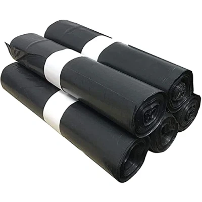 Imagen de 100 bolsas de basura gran capacidad, 130 l, enlace cierre, ultra resistente 65 µ, antifugas, negro opaco