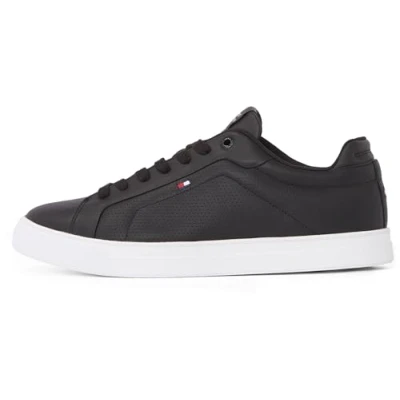 Imagen de Tommy Hilfiger ICON Court Pinperf LTH Zapatillas, Hombre, Talla: 41, Black Zapatos