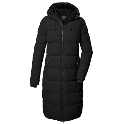 Imagen de killtec Mujer Abrigo acolchado/abrigo funcional con aspecto de plumón y capucha KOW 56 WMN QLTD CT, schwarz, 40, 41810 000