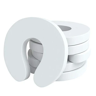 Imagen de Eazy Case 6 topes de Espuma para los Dedos, protección niños, Puertas y Ventanas, espaciadores cajones Esquinas, Color Blanco