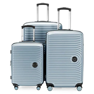 Imagen de HAUPTSTADTKOFFER Mitte Juego de 3 Maletas Maleta Mano 55 cm, Mediana 68 cm + Viaje Grande 77 Carcasa Rígida ABS, TSA, Piscina Azul
