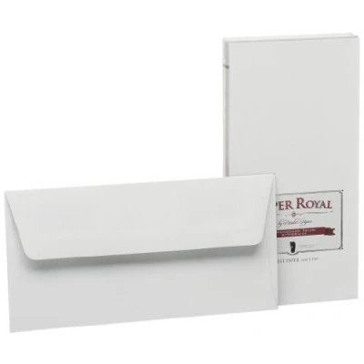 Imagen de Rössler Papier 2033831170 Paper Royal Paquete de sobres c. Sf., DIN largo, 20 piezas, gris hielo