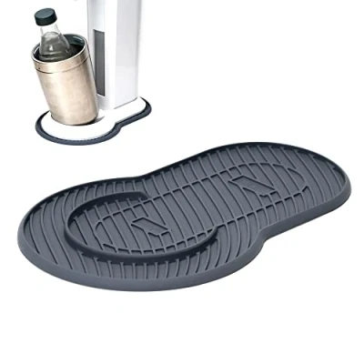 Imagen de Mixcover Alfombrilla de silicona gris para sodastream crystal compatible con 2.0, 3.0 protector contra goteo, accesorio aireador agua