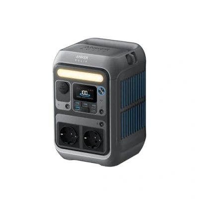 Imagen de Anker SOLIX C300 Portable Power Station, batería LiFePO4 de 288 Wh, generador solar 300 W (sobrecarga 600 W), carga rápida 140 W, acampar, viajar y emergencias (panel opcional)