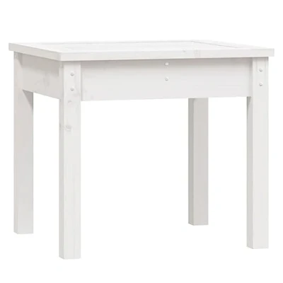 Imagen de vidaXL Banco de jardín Madera Maciza Pino Blanco 50x44x45 cm, Exterior, Patio, Picnic, Parque, Porche,
