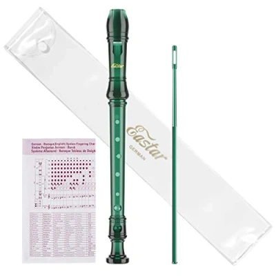 Imagen de Eastar instrumento de grabadora soprano para niños, estudiantes, principiantes, teclas C digitación alemana, 3 piezas con kit limpieza, bolsa almacenamiento, tabla