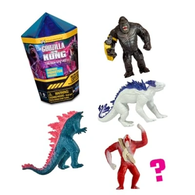 Imagen de MonsterVerse Figuras de Godzilla y Kong Dentro Capsulas Cristal, 4 Modelos Diferentes la película para coleccionar, 5cm, Juguetes niños Desde años (MN302000)