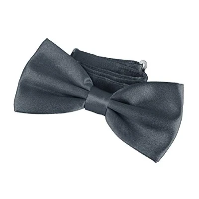 Imagen de DonDon Pajarita Hombre elegante con gancho nudo y ajustable color antracita