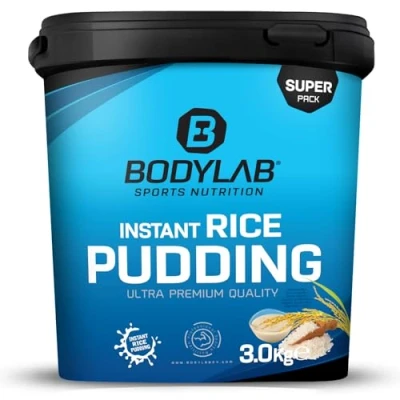 Imagen de Bodylab24 Instant Rice Pudding 3kg, hecho 100% de harina arroz, sin aditivos, el aporte carbohidratos rápido y sabroso para la construcción masa o antes del entrenamiento, sabor neutro