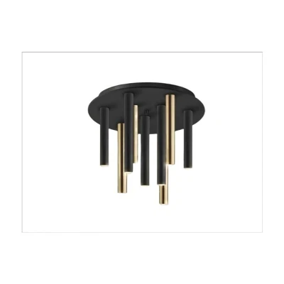 Imagen de Schuller Valencia Lámpara LED de techo Varas atenuable, 9 luces, dorado/negro, metal