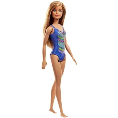 Imagen de Barbie Fashionista Muñeca Playera con Bañador (Mattel FJD97), Multicolor