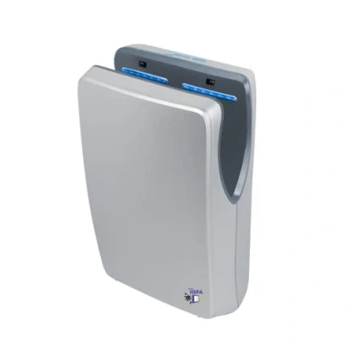 Imagen de Jofel Secamanos Óptico de Alto Rendimiento (540 Km/h) 1500W, Secador Manos Automático, Rápido, Tipo Cortina, Depósito Recogeaguas, Modelo Jet Smart Carcasa ABS Antibacteriana, AA24550 Plata