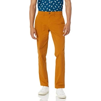 Imagen de Amazon Essentials Pantalones Chinos de Pitillo, elásticos, Informales Hombre, Nuez Moscada, 36W / 28L