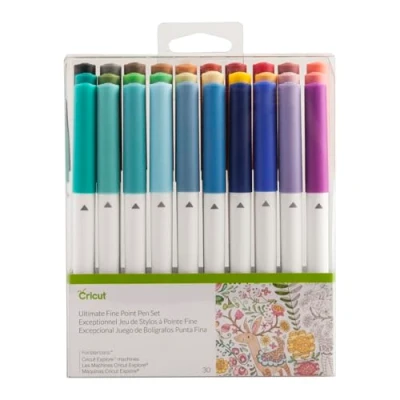 Imagen de Cricut 2004060 Rotulador (Fino, Colores, Negro, Azul, Verde, Magenta, Rojo, Turquesa, Amarillo, Alrededor, ASTM D 4236, Pieza(s), Multicolor, 30 Unidad (Paquete de 1)
