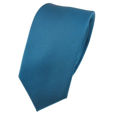 Imagen de TigerTie corbata estrecha turquesa agua azul monocromo Rips