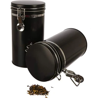 Imagen de Dosenritter 6 x lata noble rectangular para té, APILABLES, estanca, de metal, 240g Earl Grey 13 9 cm (AlxAnxP) también ideal como tarro especias