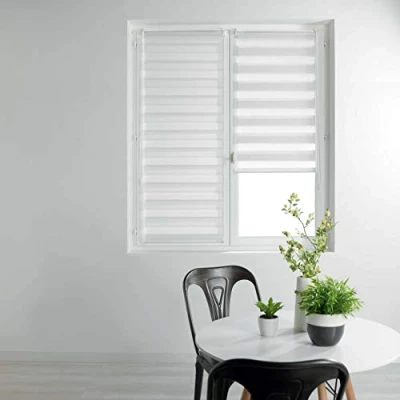 Imagen de douceur d&#039;Intérieur 1950016 Estor enrollable de día y noche, poliéster, blanco, 60 x 180 cm