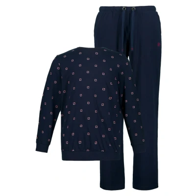 Imagen de JP 1880 Bauch Schlafanzug, Zweiteiler, Longsleeve, elastischer Saum, Lange Hose, bis 8 XL Juego de Pijama, Imperial Navy, 3XL para Hombre