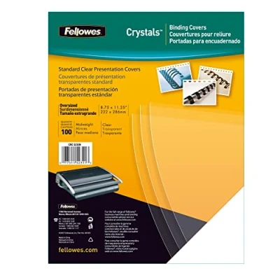 Imagen de Fellowes Portadas para encuadernar de PVC transparente, A4
