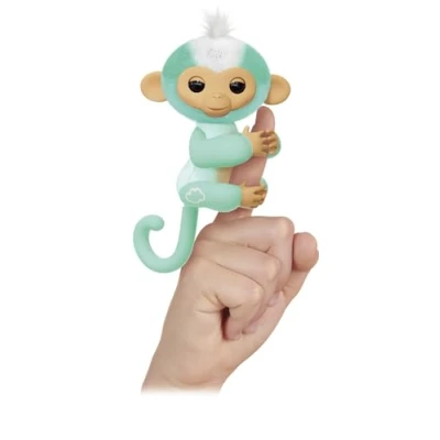 Imagen de FINGERLINGS Ava Mono interactivo verde Peluche electrónico para niños a partir de 5 años Animal que se engancha al dedo Reacciones tacto 70 sonidos Idea regalo Lansay