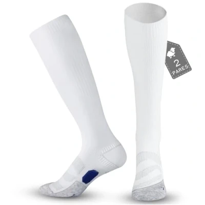 Imagen de MAGISDU Lana Merina Medias Compresion Mujer Circulacion Hombre 2 Pares Calcetines Antideslizantes Varices Enfermera Running Socks 20 40 mmHg
