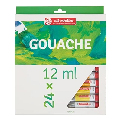 Imagen de Talens Art Creation Estuche de iniciación a la témpera con 24 colores (tubos 12 ml) Pintura para adultos