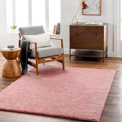 Imagen de Surya Shaggy Rug Alfombra Salon Grande Habitacion, Dormitorio Pelo Largo Berber Abstracta, Grueso y Esponjoso de 160x213cm, Negro