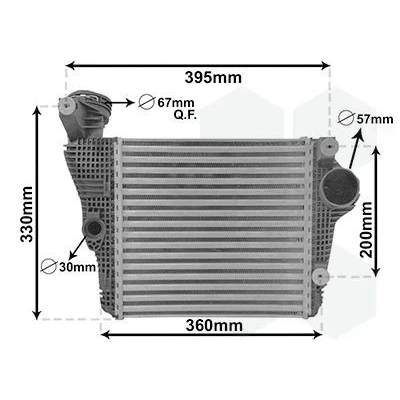 Imagen de VAN WEZEL 74014701 Intercooler PORSCHE: Macan