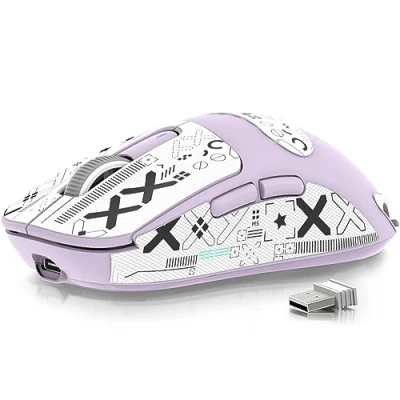 Imagen de ATTACK SHARK X3 49g Superlight Mouse con Cinta, PixArt PAW3395 Gaming Sensor, BT/2.4G Wireless/Wired Mouse, 6 dpi Ajustable 26000, 200 Hrs Battery, Office para Win11/Xbox/PS/Mac