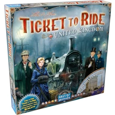 Imagen de Days of Wonder ¡Aventureros al Tren! Reino Unido y Pennsylvania Expansión Juego De Mesa a Partir 8 Años 2 5 Jugadores 30 60 Minutos por Partida Multilenguaje (Incluye Español)