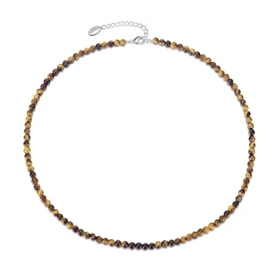 Imagen de Philip Jones Collar de piedras preciosas con cuentas Ojo tigre, tigre