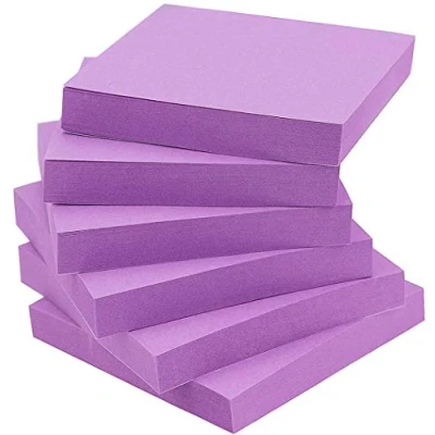 Imagen de Early Buy Notas adhesivas autoadhesivas de 7,6 x cm, 6 blocs por paquete (morado) 600 hojas