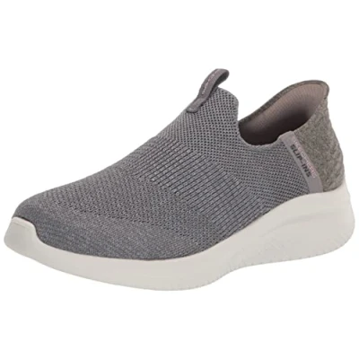Imagen de Skechers Ultra Flex 3.0 Smooth Step, Zapatillas Mujer, Grey Knit Jersey Trim, 36 EU Ancho